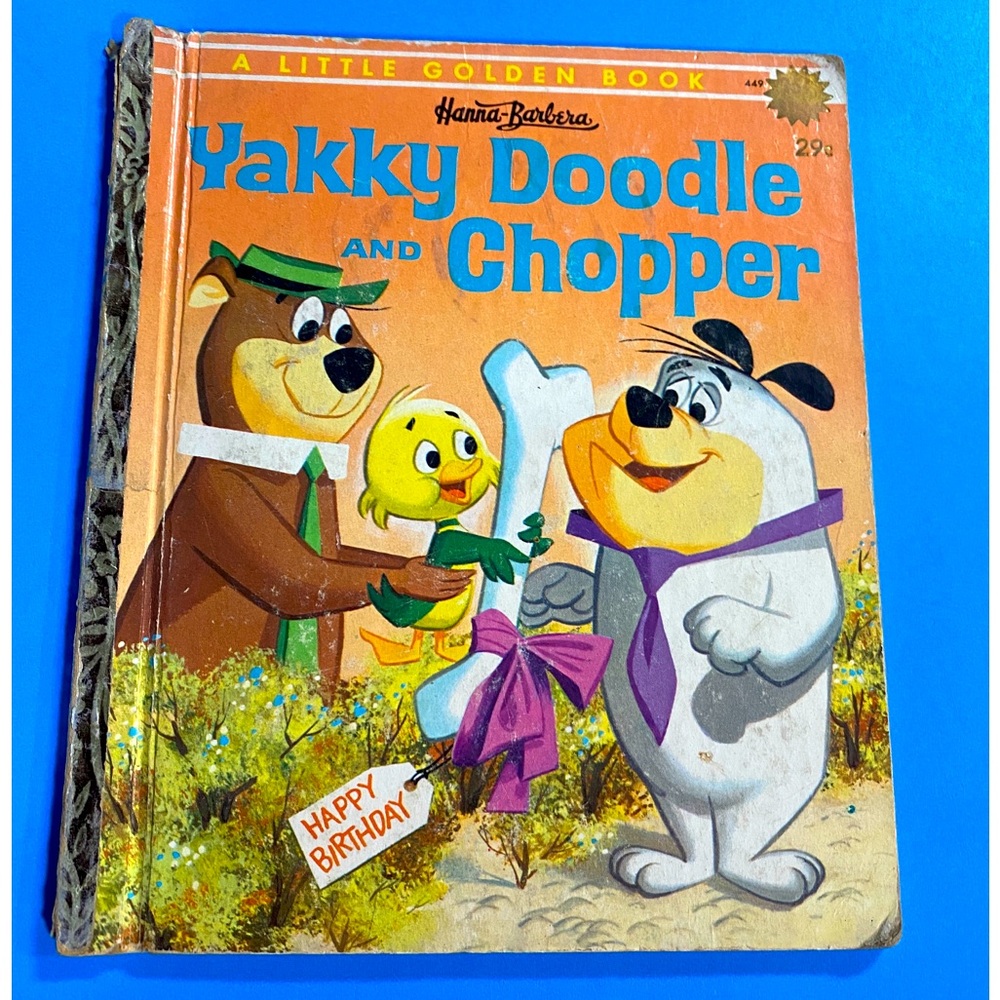 YOGI BEAR VTG 1962 A LITTLE GOLDEN BOOK YAKKY DOODLE AND CHOPPER HANNA-BARBERA